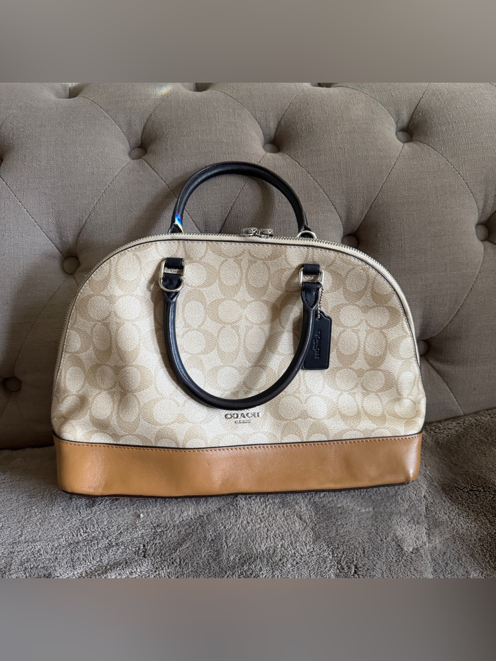 Coach Logo Color Large Sierra Satchel Handbag NO STRAP INCLUDED